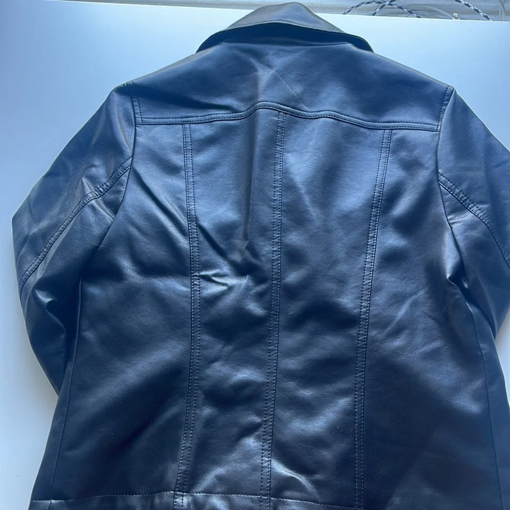 ✨NWT✨ Express Black Leather Jacket - Picture 6 of 8